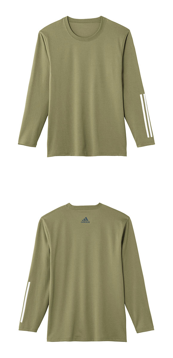 アディダス adidas クルーネック ロングスリーブ Tシャツ メンズ 長袖 スポーツ 吸汗速乾