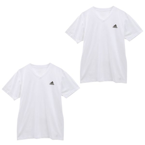 日本製】 adidas アディダス ワンポイントロゴ クルーネックTシャツ 2