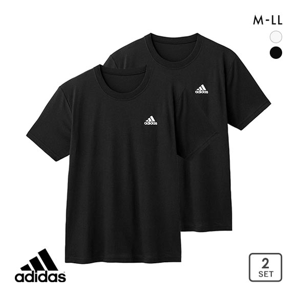 アディダス adidas 2P クルーネック 半袖 Tシャツ 2枚組 メンズ スポーツ 吸汗速乾