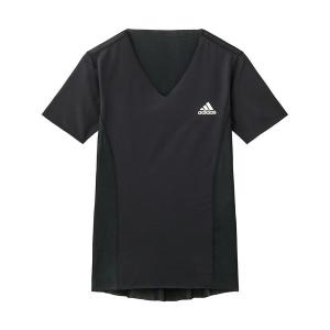 アディダス adidas Vネック Tシャツ インナー メンズ 半袖 ベースレイヤー スポーツ