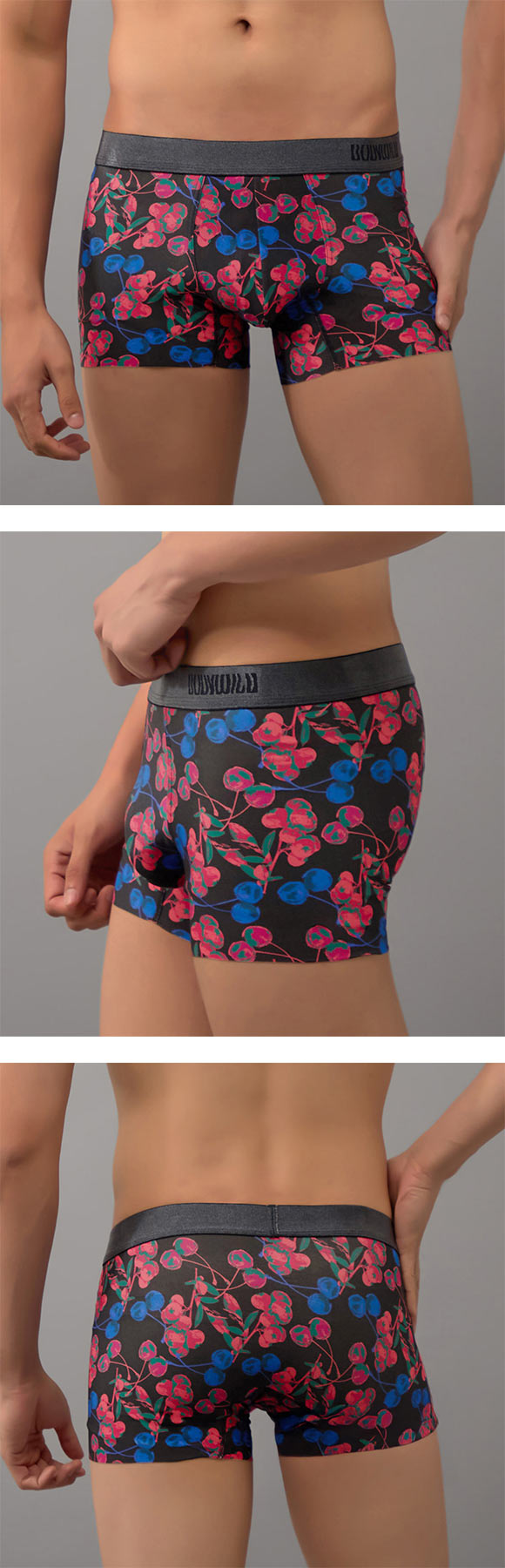 グンゼ BODY WILD インクジェットプリント 総柄 ボクサーパンツ メンズ 前とじ GUNZE ボディワイルド