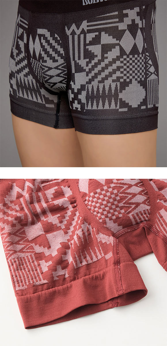 グンゼ BODY WILD ジオメトリック柄 立体成型 ボクサーパンツ 前閉じ メンズ GUNZE ボディワイルド