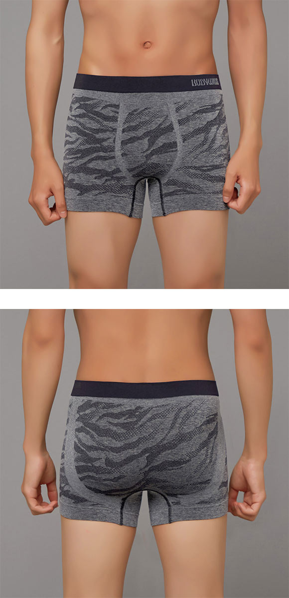 グンゼ BODY WILD ゼブラ柄 立体成型 ボクサーパンツ 前閉じ メンズ GUNZE ボディワイルド