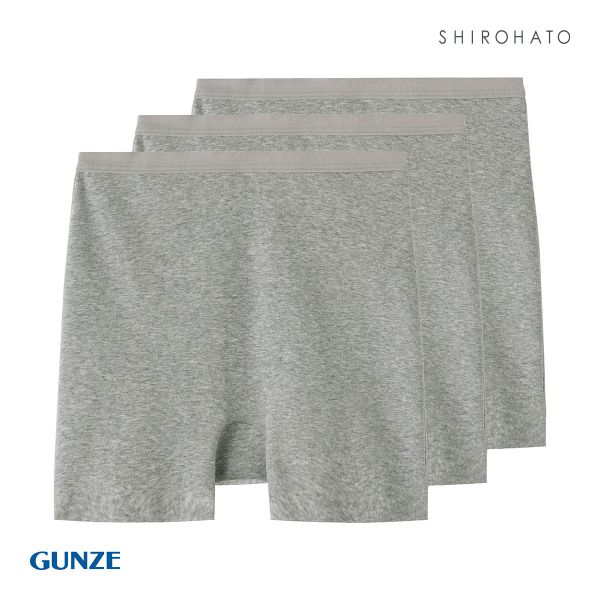 グンゼ GUNZE いいここち ひびきにくい綿85% ショーツ 一分丈 深め ハイウエスト 3枚セット｜shirohato｜03