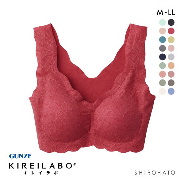 グンゼ GUNZE キレイラボ KIREILABO ブラファンデ ブラジャー ノンワイヤー ハーフトップ 完全無縫製 シームレス 単品｜shirohato｜03