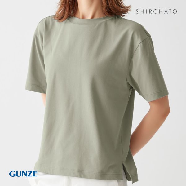 グンゼ GUNZE キレイラボ KIREILABO オーバーサイズTシャツ 肌側綿100％ トップス レディース｜shirohato｜03