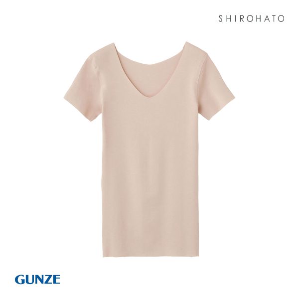 グンゼ GUNZE キレイラボ KIREILABO 完全無縫製COOL さらさら強撚綿 2分袖 Tシャツ インナー | GUNZE | 01