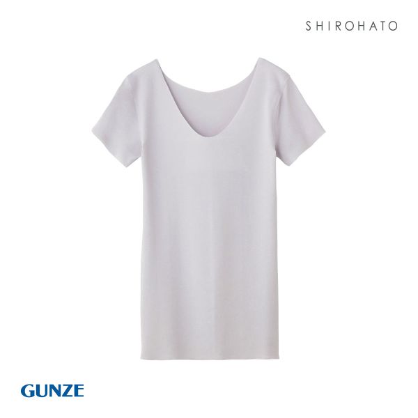 グンゼ GUNZE キレイラボ KIREILABO 完全無縫製COOL さらさら強撚綿 2分袖 Tシャツ インナー | GUNZE | 02