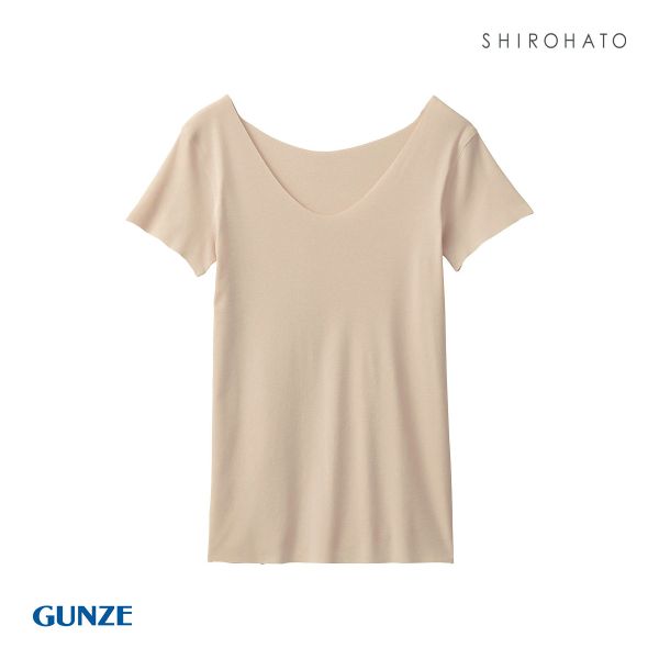 グンゼ GUNZE キレイラボ KIREILABO 完全無縫製COOL さらさら強撚綿 2分袖 Tシャツ インナー | GUNZE | 04