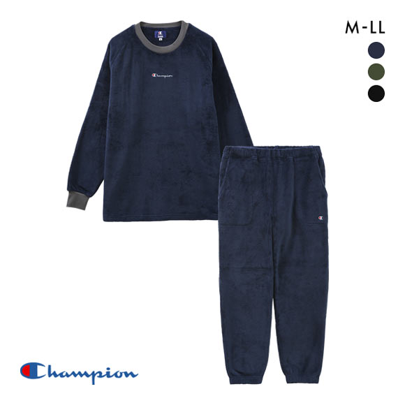 チャンピオン Champion ボアフリース メンズ パジャマ 上下セット シャツ パンツ