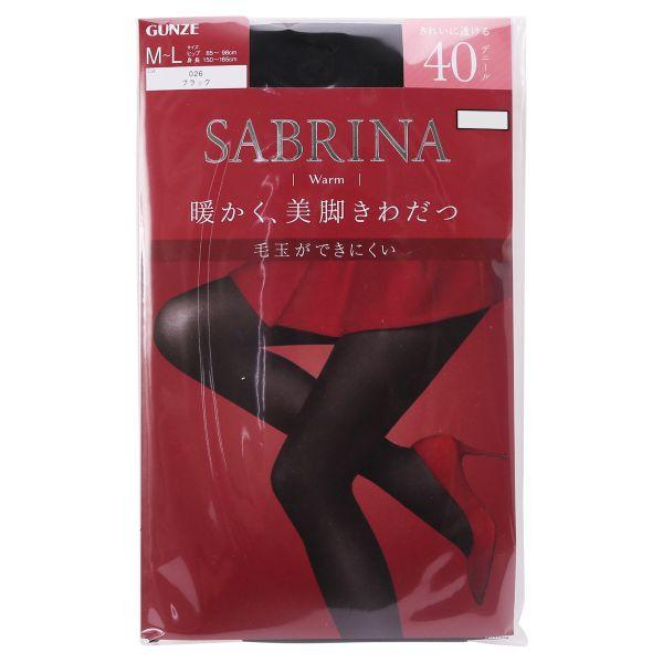 グンゼ GUNZE サブリナ SABRINA warm タイツ 40デニール あったか 毛玉ができにくい 消臭機能 静電気防止加工 メール便(10)
