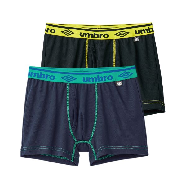 アンブロ UMBRO 2P ボクサーパンツ 2枚組 メンズ ソリッド 前あき 吸汗