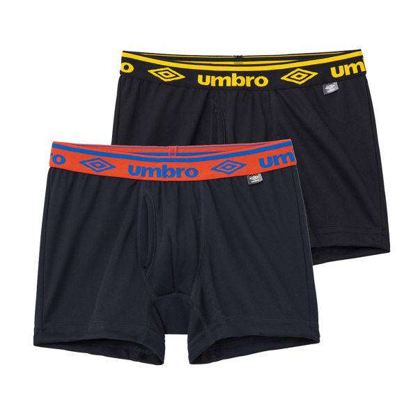 アンブロ UMBRO 2P ボクサーパンツ 2枚組 メンズ ソリッド 前あき 吸汗