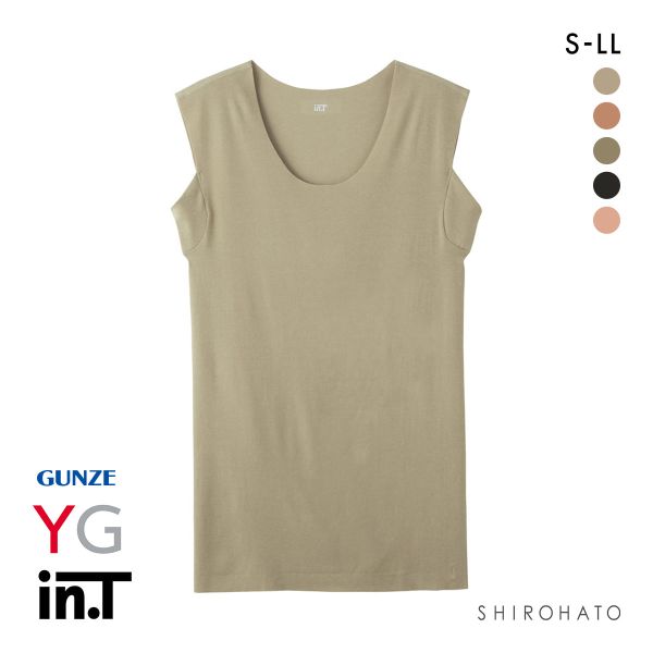 グンゼ GUNZE ワイジー YG インティー in.T タンクトップ 汗取りインナー 脇汗対策 クルーネック カットオフ スリーブレス 父の日 | GUNZE | 01