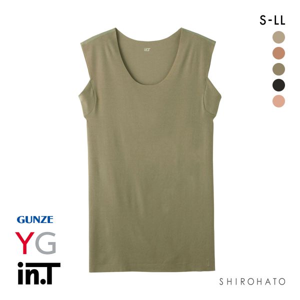 グンゼ GUNZE ワイジー YG インティー in.T タンクトップ 汗取りインナー 脇汗対策 クルーネック カットオフ スリーブレス 父の日 | GUNZE | 03