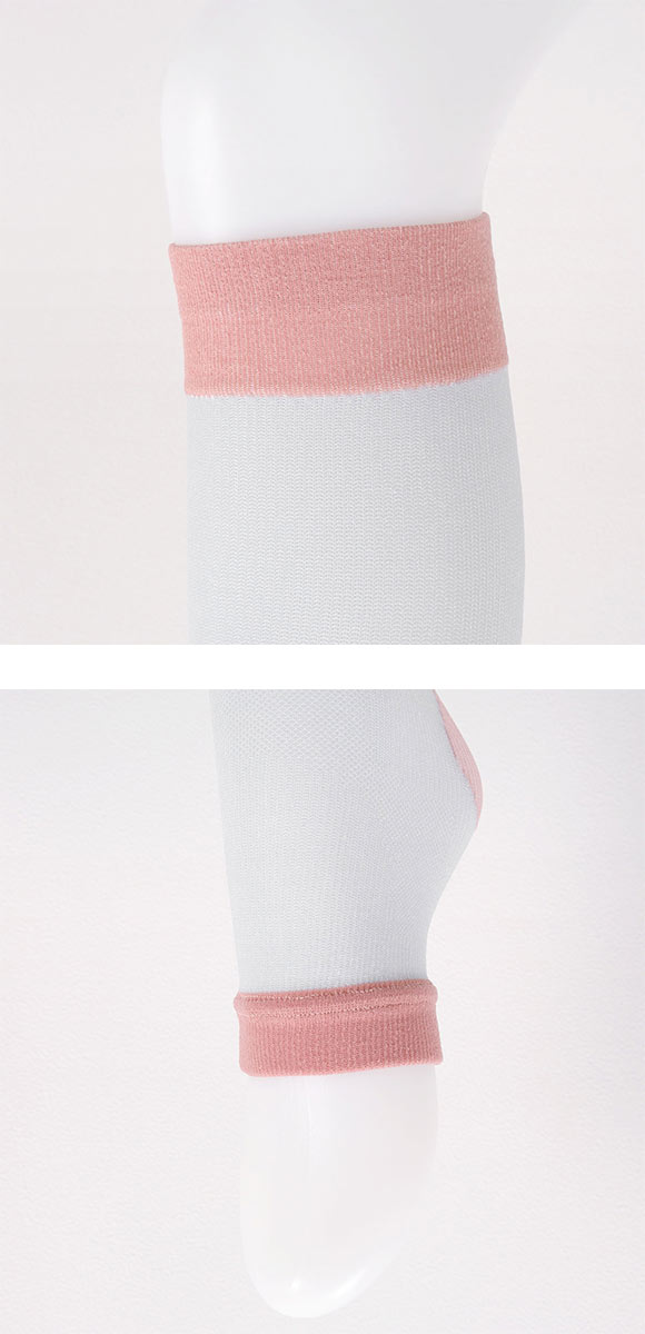 おやすみ着圧くつした ハイソックス 履いて快眠 段階着圧 靴下 オープントゥ