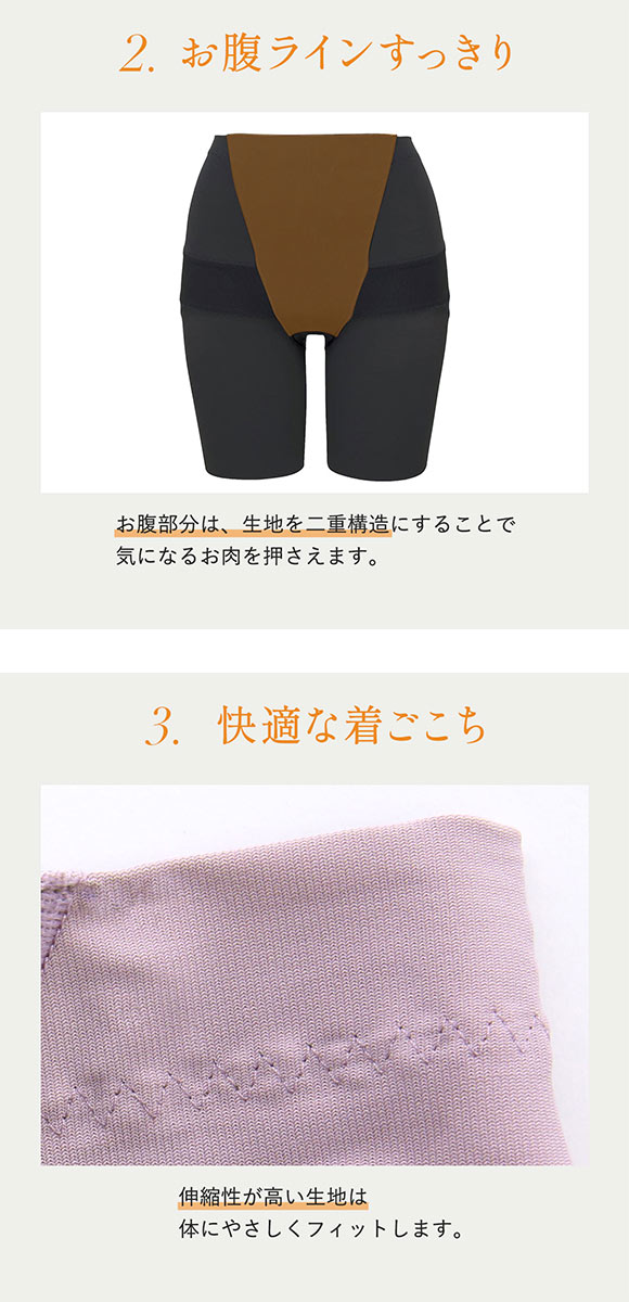 ルシアン LECIEN はいて実感 下半身のお悩み解決 骨盤パンツ ガードル セミロング 補正下着 ソフト 骨盤 引き締め M・L・LL
