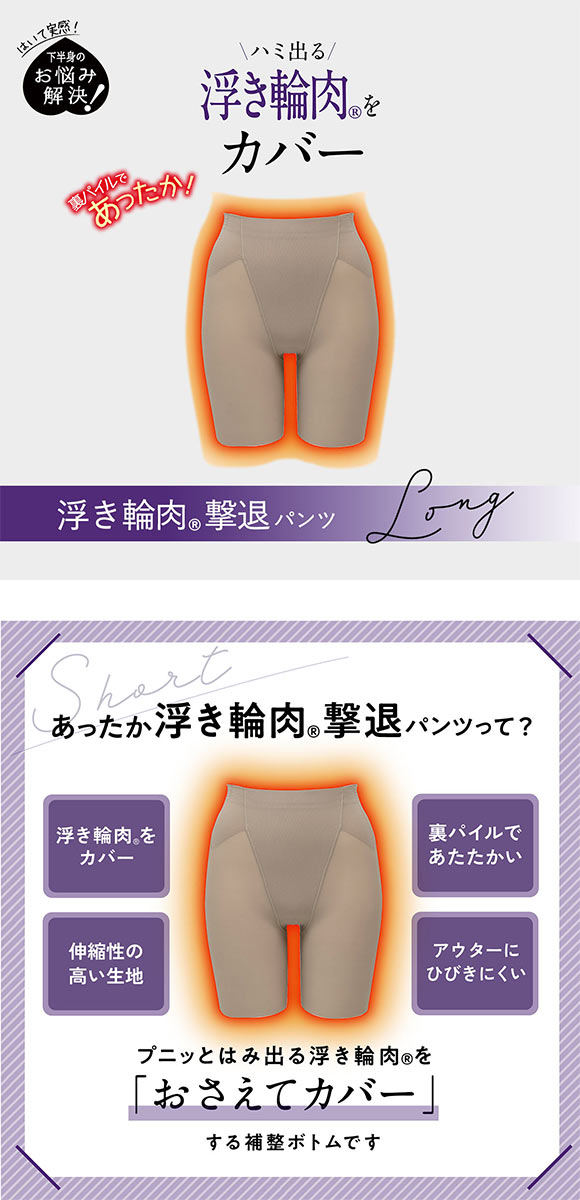 ルシアン あたたか はいて実感 下半身のお悩み解決 浮き輪肉撃退 ガードル パンツ M・L・LL ロング丈 補正下着 ソフト LECIEN