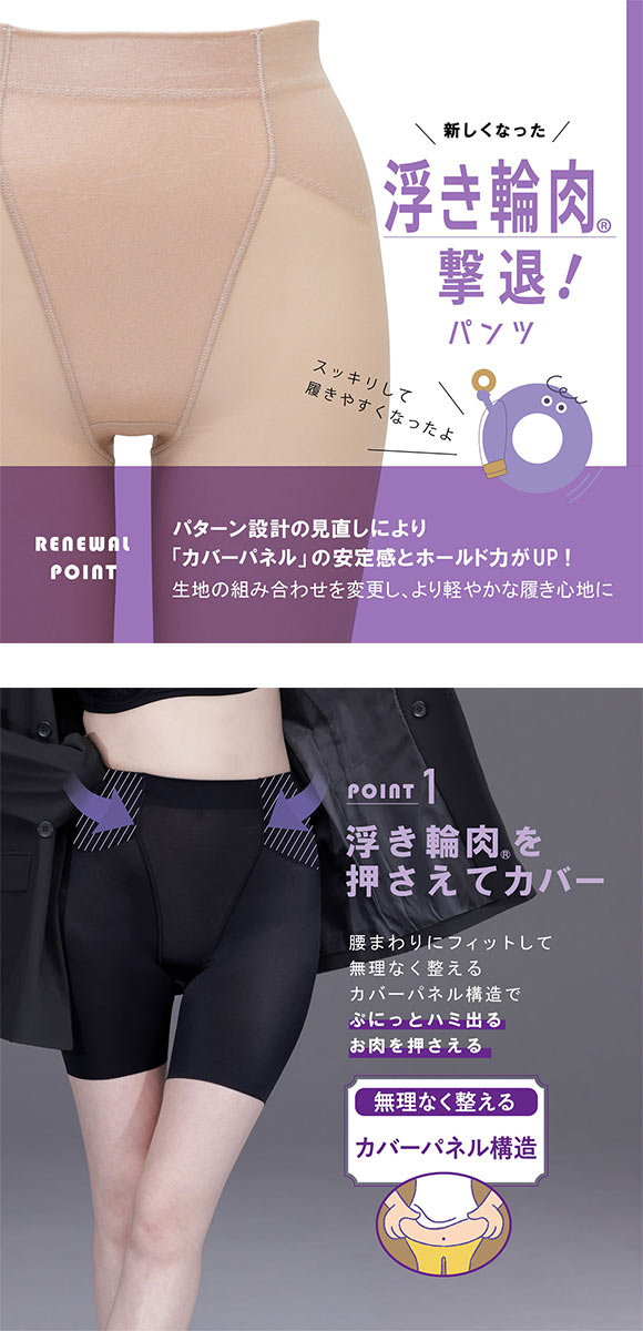 ルシアン はいて実感 下半身のお悩み解決 浮き輪肉撃退 ガードル パンツ M・L・LL ロング丈 補正下着 ソフト LECIEN