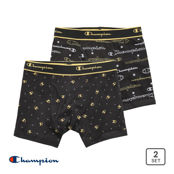 チャンピオン Champion 2P ボクサーパンツ キッズ ジュニア 2枚組 BOYS 前開き 抗菌防臭