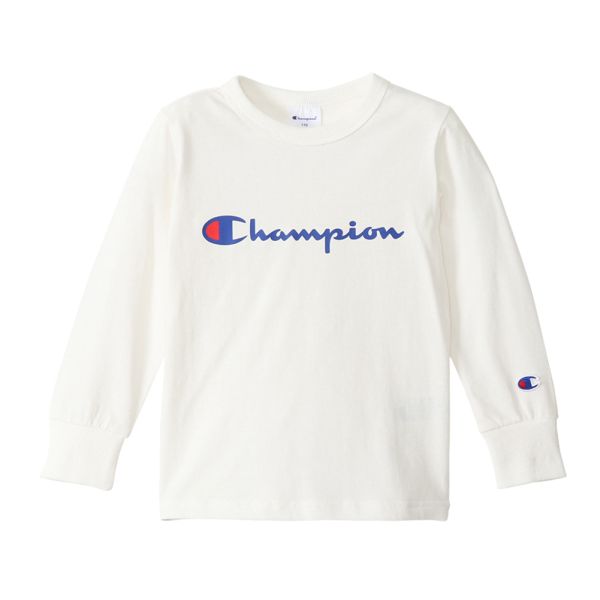 champion チャンピオン ロンT キッズ 白 ホワイト - トップス