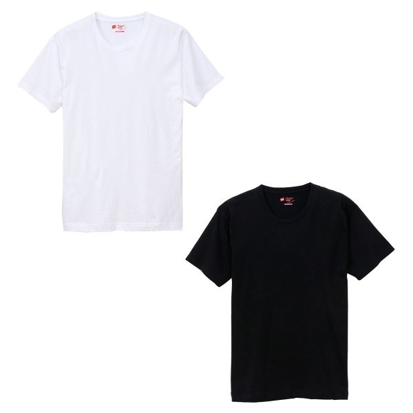 ヘインズ Hanes T-shirts Japan Fit クルーネック 半袖 Tシャツ インナー 2枚組 レディース メンズ H5320｜shirohato｜02