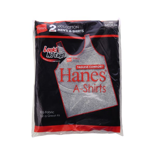 ヘインズ Hanes 2P Aシャツ コットンリブタンクトップ