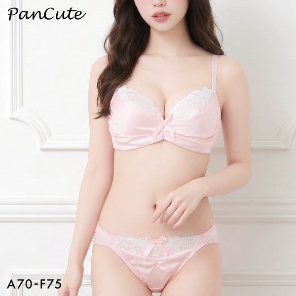 Pan Cute ブラジャー ショーツセット パンキュート マットサテンレース