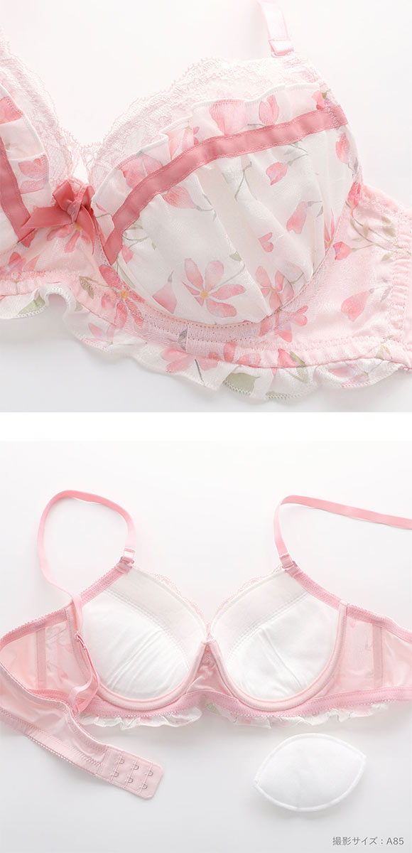 エレガント プリントシフォン メンズ体型用ブラジャー メンズブラ MTF Elegante