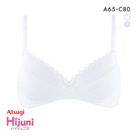 アツギ ATSUGI (ハイジュニ)Hijuni ノンワイヤー ブラジャー キッズ ジュニア ワッフルリブ 綿混 単品