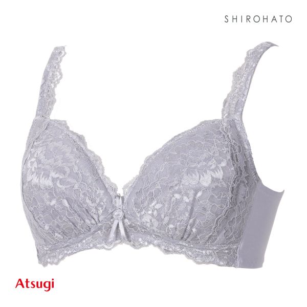 アツギ ATSUGI ラシェール ふんわりカップ ノンワイヤー ブラジャー 綿混 大きいサイズ 単品