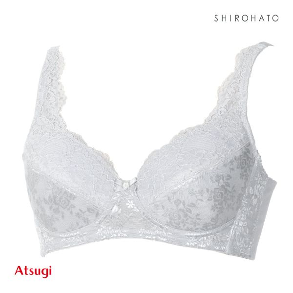 アツギ ATSUGI ラシェール ノンワイヤーブラ 脇スッキリ ブラジャー 綿混 大きいサイズ 単品