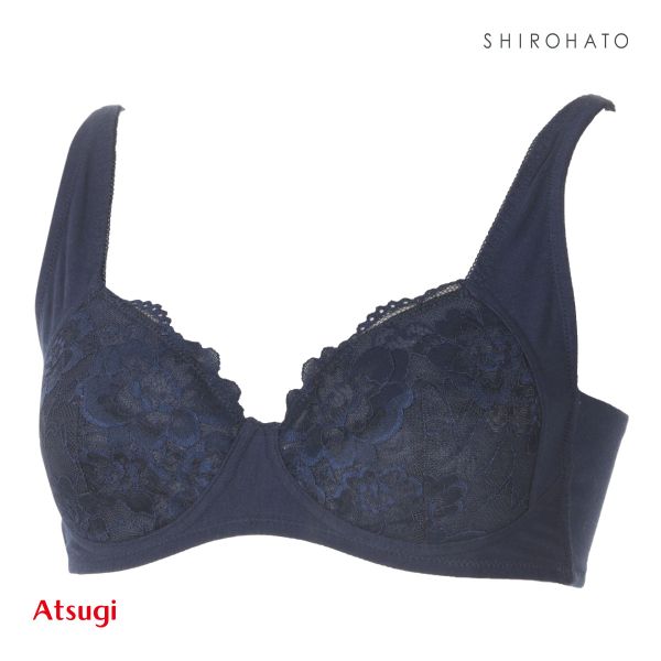 アツギ ATSUGI ラシェール 脇高設計 ノンワイヤーブラ ブラジャー 綿混 大きいサイズ 単品