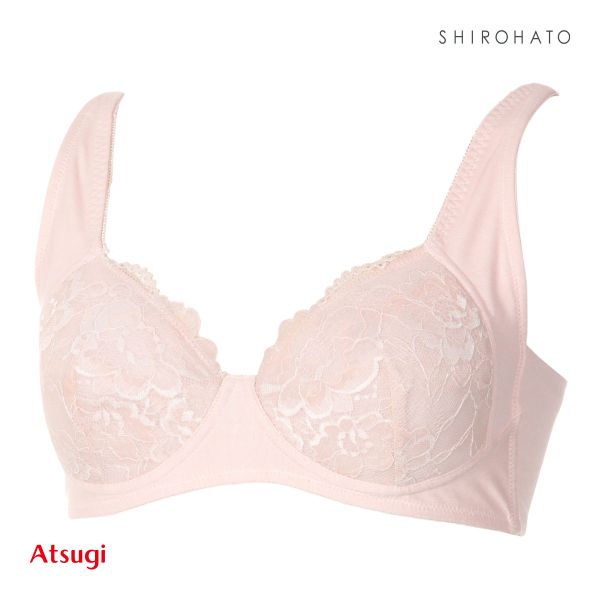 アツギ ATSUGI ラシェール 脇高設計 ノンワイヤーブラ ブラジャー 綿混 大きいサイズ 単品｜shirohato｜04