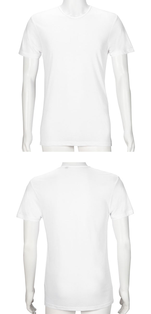 再値下げ SPYAIR IKE 白 半袖 Tシャツ 夏 カジュアル ファッション ATSUGI アツギ COOL STYLE 半袖丸首シャツ 接触冷感 Tシャツ