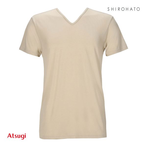 アツギ ATSUGI COOL STYLE 半袖V首シャツ 接触冷感 Tシャツ インナー メンズ