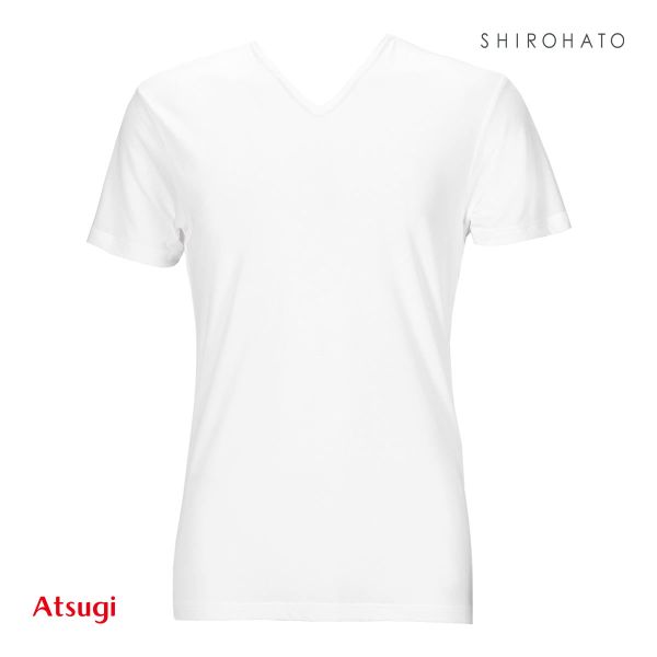 アツギ ATSUGI COOL STYLE 半袖V首シャツ 接触冷感 Tシャツ インナー メンズ