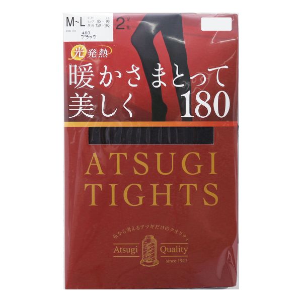 アツギ ATSUGI アツギタイツ ATSUGI TIGHTS タイツ 180デニール 2足組 消臭 発熱 レディース｜shirohato｜02