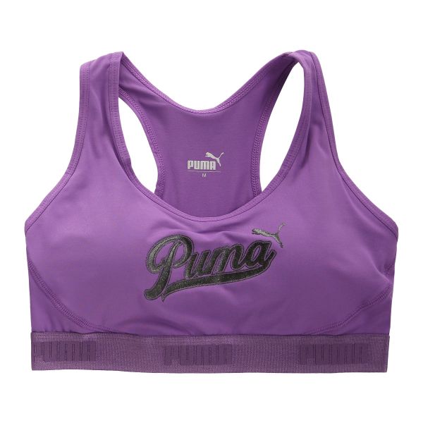 プーマ カレッジロゴ ハーフトップ レディース スポーツブラ ノンワイヤーブラ 単品 PUMA