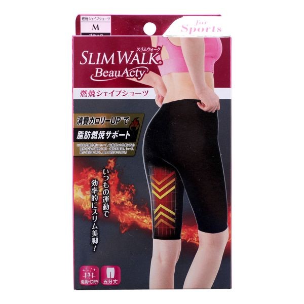 スリムウォーク SLIMWALK BeauActy ビューアクティ スポーツ用 燃焼シェイプ 5分丈...