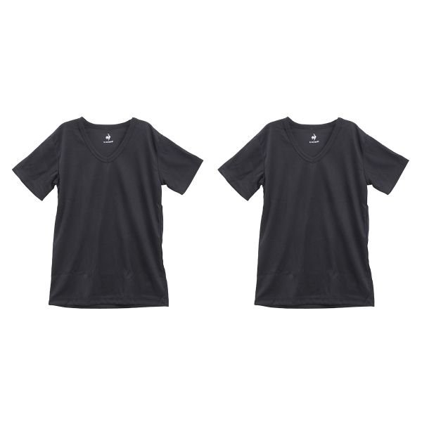 ルコックスポルティフ le coq sportif Tシャツ 2枚組 キッズ ジュニア V首 半袖 ハニカムメッシュ DRY インナー