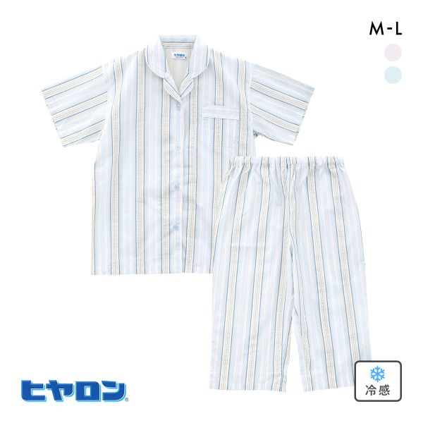 ヒヤロン レディース ルームウェア パジャマ 上下セット 半袖 7分丈パンツ 接触冷感 着るヒヤロン | SHIROHATO | 02