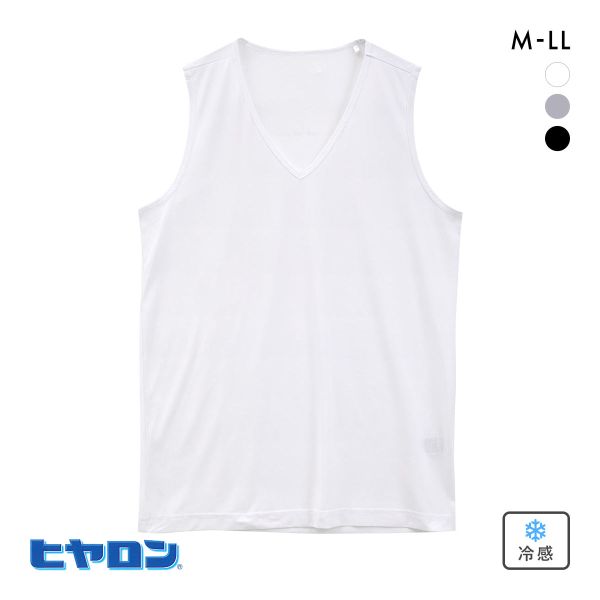 SHIROHATO ヒヤロン メンズ Tシャツ Vネック 半袖 メッシュ