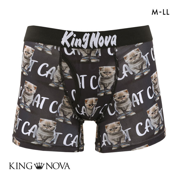 キングノバ ボクサーパンツ メンズ 前あき ねこ柄 M L LL KING NOVA : b4010490s : SHIROHATO(白鳩) - 通販  - Yahoo!ショッピング