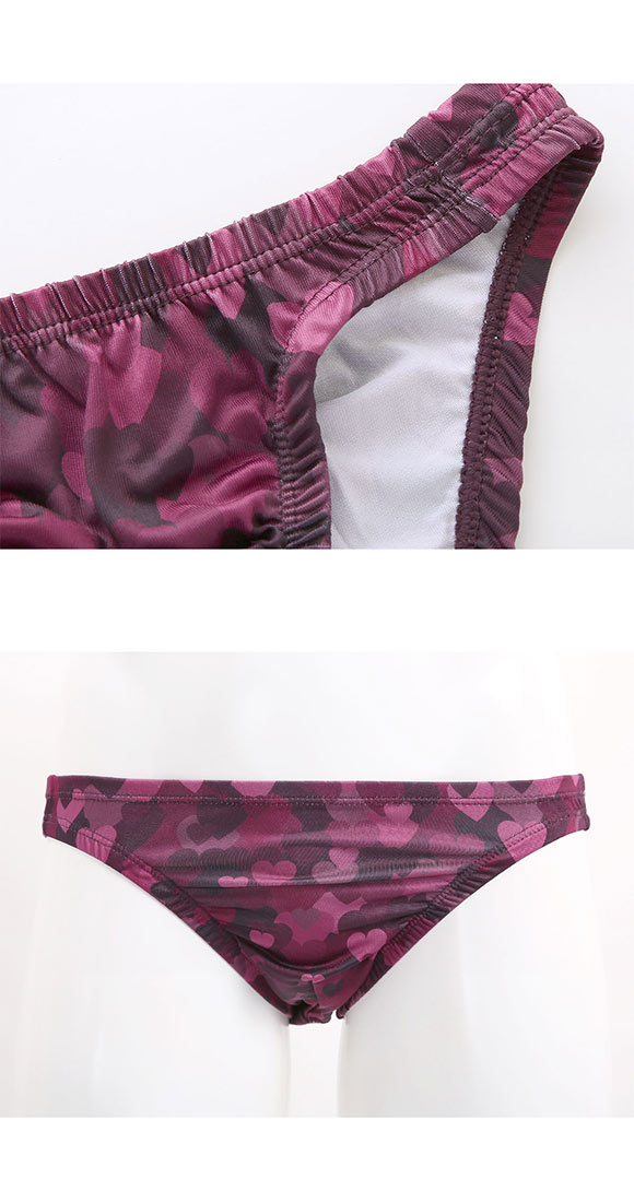 キングノバ ハート柄 ビキニ フルバック メンズ 前とじ M L LL パンツ ブリーフ ブーメラン KING NOVA クリスマス バレンタイン