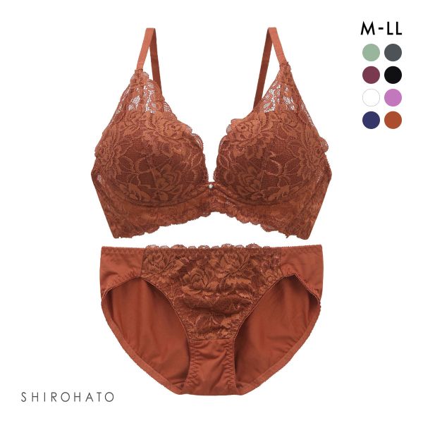 SHIROHATO 谷間×ノンワイヤー フラワーストレッチレ―ス SHIROHATO 谷間×ノンワイヤー フラワーストレッチレ―ス