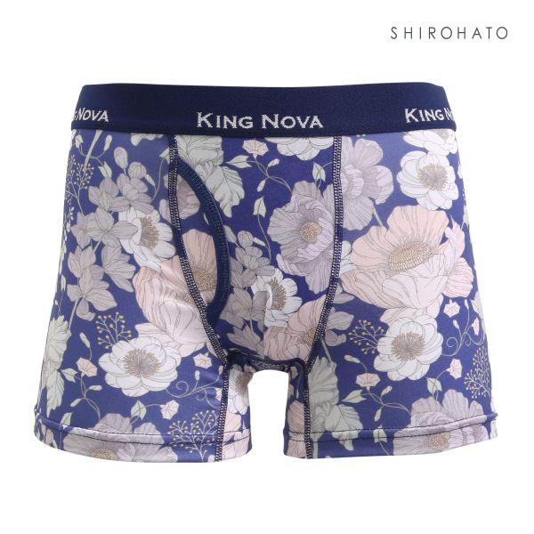 キングノバ KING NOVA ボクサーパンツ メンズ 前あき 花柄｜shirohato｜02