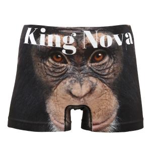 キングノバ KING NOVA ボクサーパンツ メンズ 前閉じ チンパンジー＆オラウータン柄