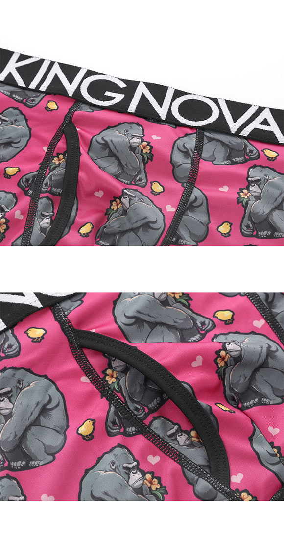 キングノバ モンキーセット ボクサーパンツ 3枚組 メンズ 前あき 3点セット 3P ストレッチ プリント 大きいサイズ KING NOVA お得