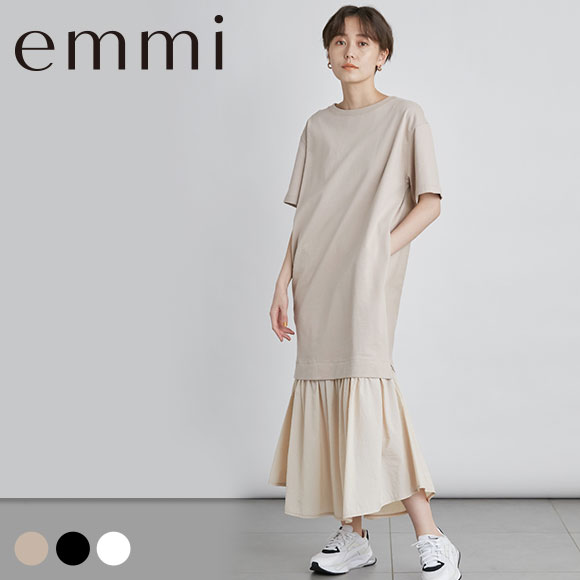 について ワンピース エミ emmi emmi atelier ドッキングTEE 半袖